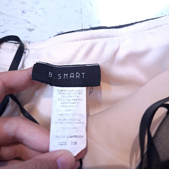 B. SMART | Black & tan tulle strapless mini prom dress - Picture 14 of 15